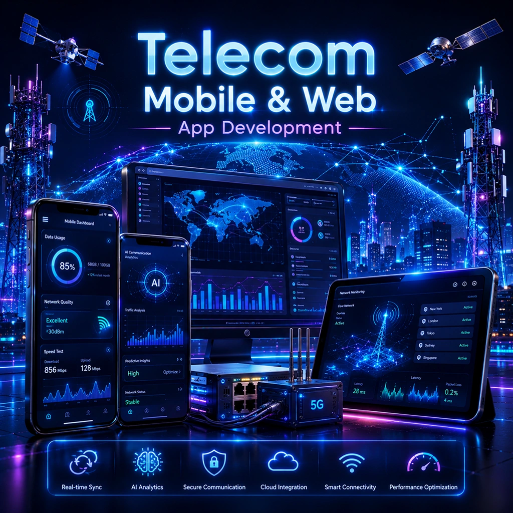 Telecom mobile and web app development services